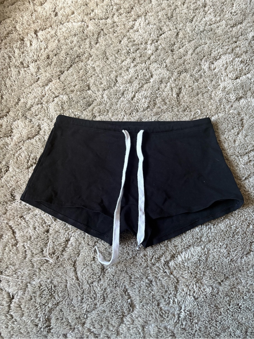 TNA Black Lounge Shorts with Drawstring